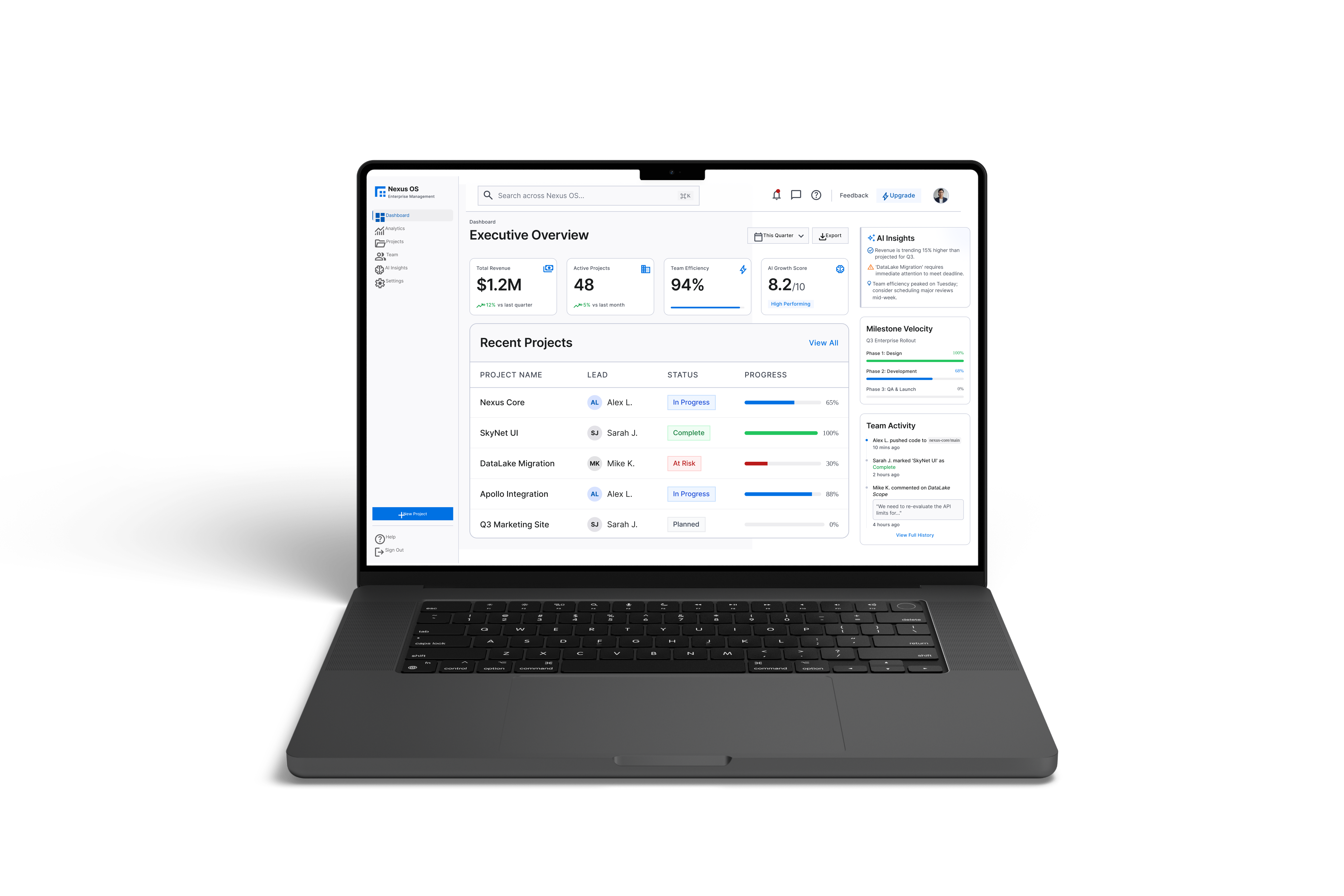 HOCX Software Platform on MacBook